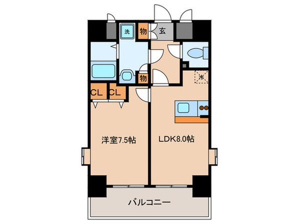 リーガル西天満（1005）の物件間取画像